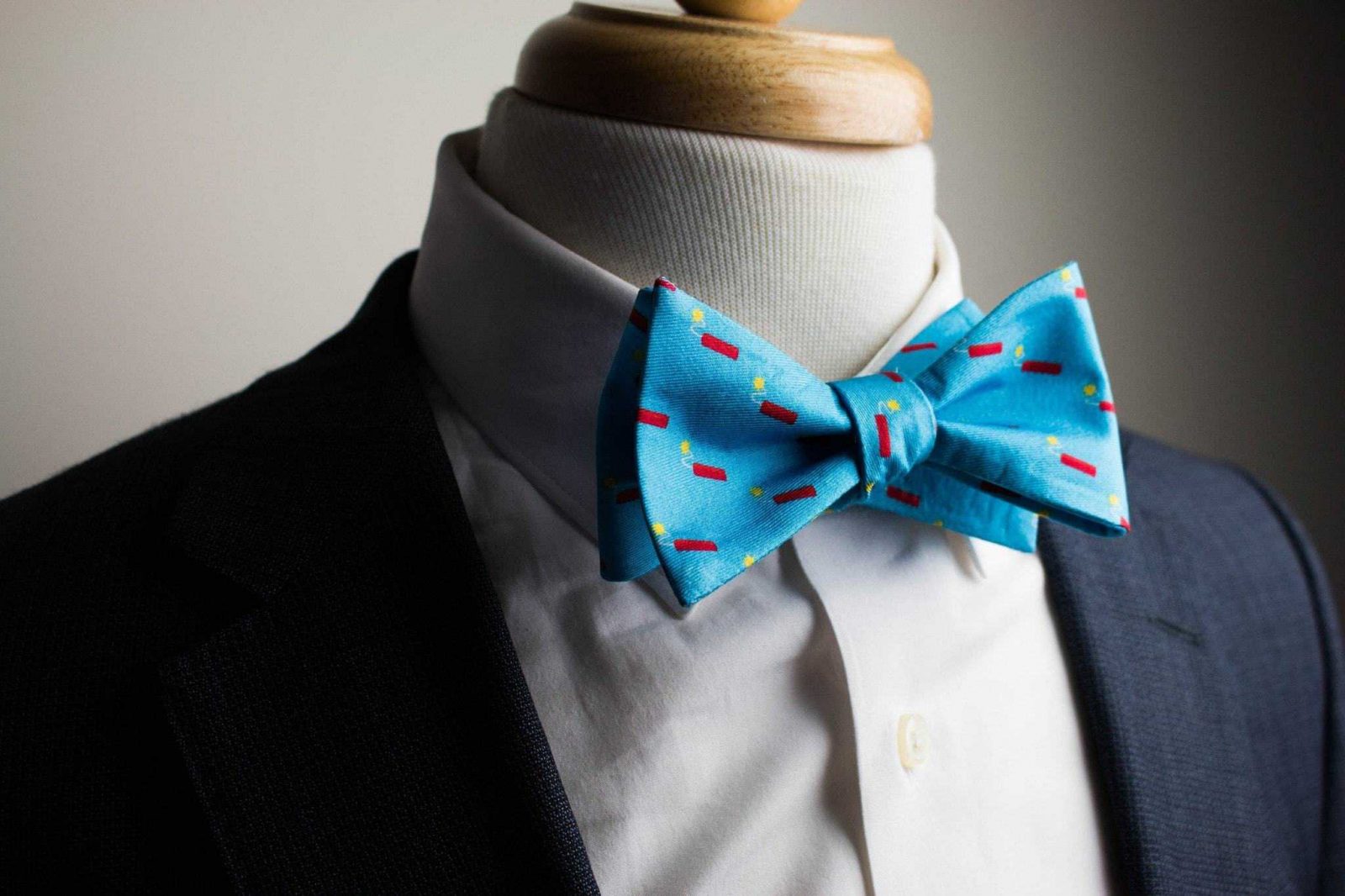 Aqua Blue Kaboom! Bow Tie