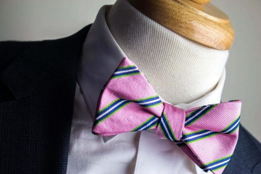 Pink Bow Tie and Green Stripes