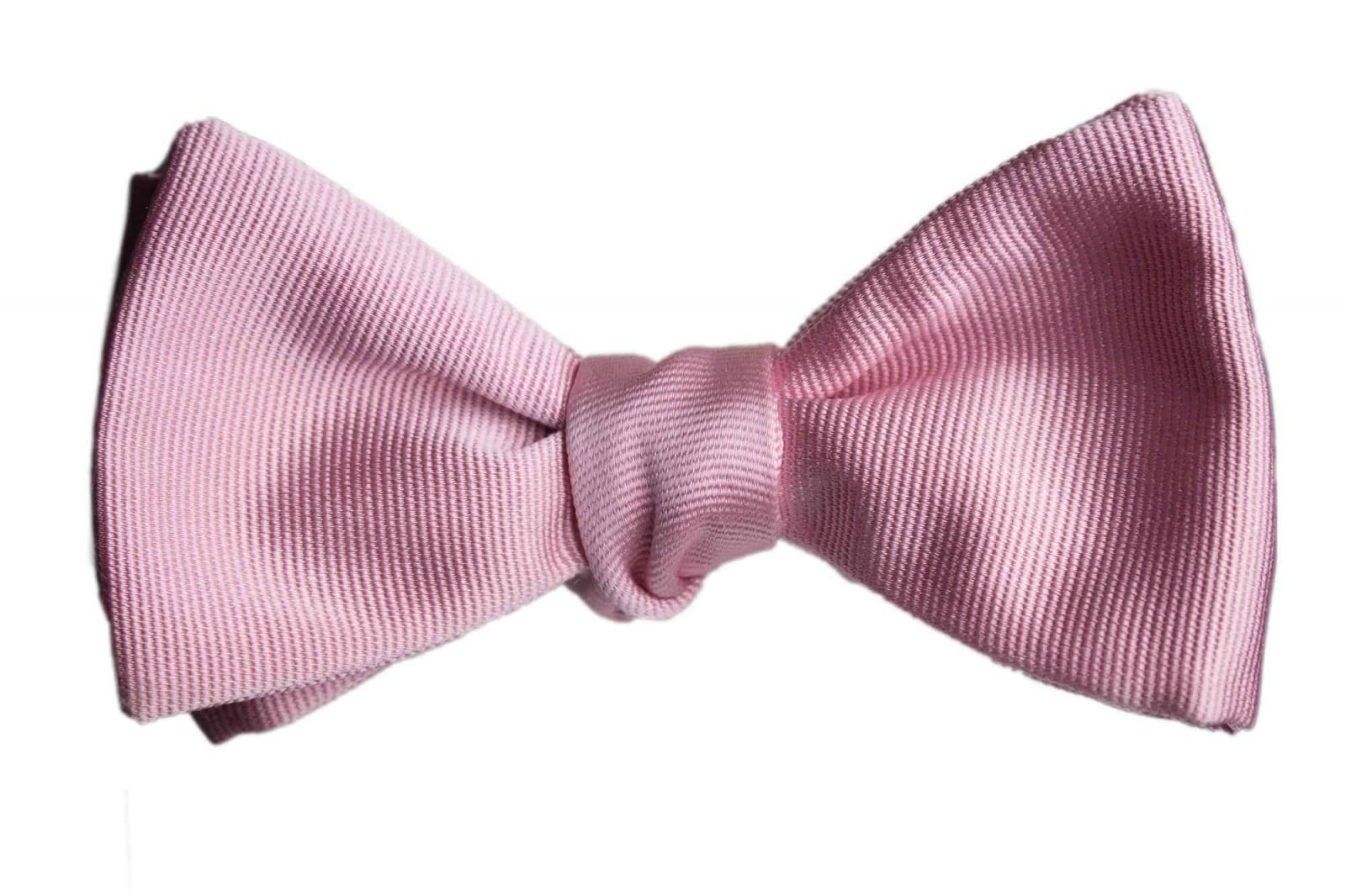 Italian Silk Pink Bow Tie