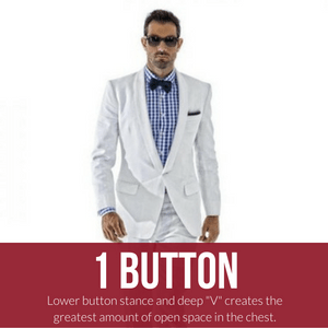 bow tie with one button suit