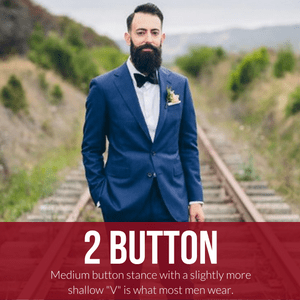 2 button suit with bow tie