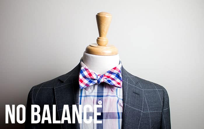 Bow Tie and outfit no balance