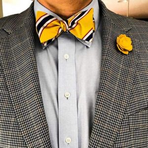 blue ascot tie