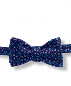 Stained Glass Purple Bow Tie tied