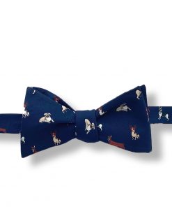 street muts dog novelty self tie bow tie blue color